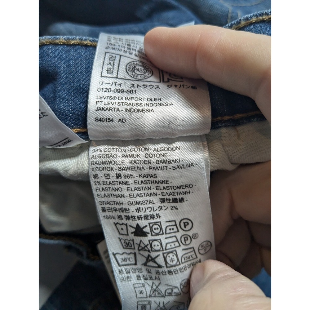 LEVIS 511 SLIM FIT Men 38X31 Stretch Denim Blue Jeans - Picture 13 of 15